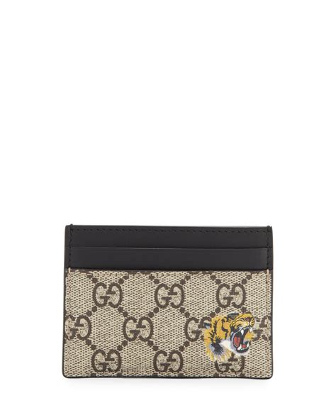 gucci tiger print card case|Gucci card holder sale clearance.